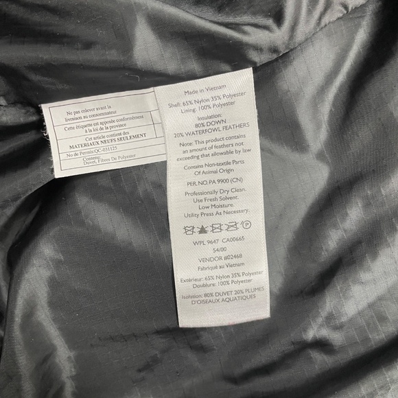 Eddie Bauer Large 1936 Skyliner Model Good Down Jacket Quilted Denim Color Zips - Picture 7 of 7